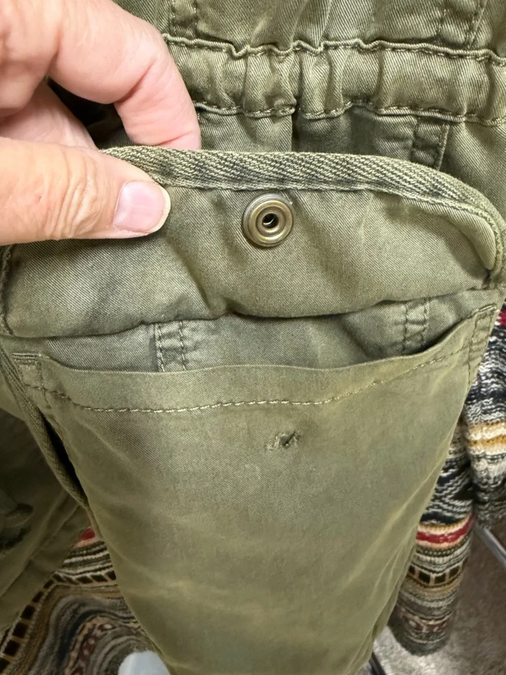 hinge Olive Utility Drawstring Jacket - Picture 5 of 10